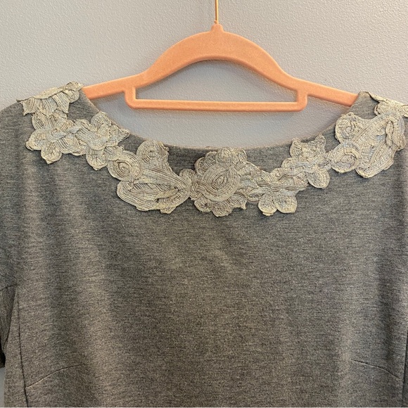 Trina Turk Grey Shift Dress Mini - Picture 2 of 7